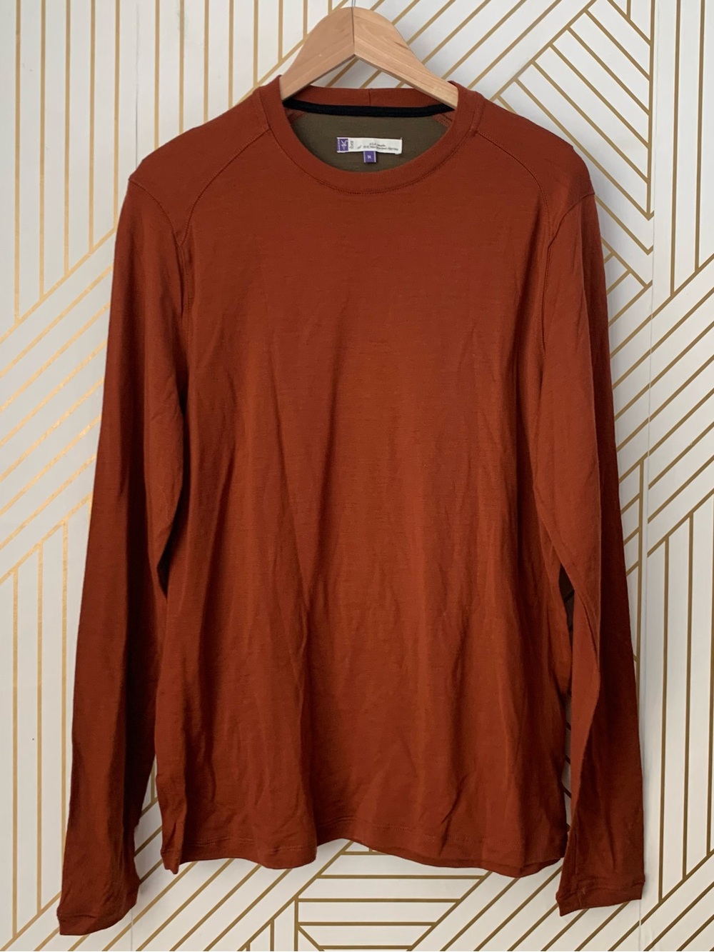 Ibex Merino Wool 17.5 Clarity micron Nelson Long Sleeve Crew neck Shirt Top M